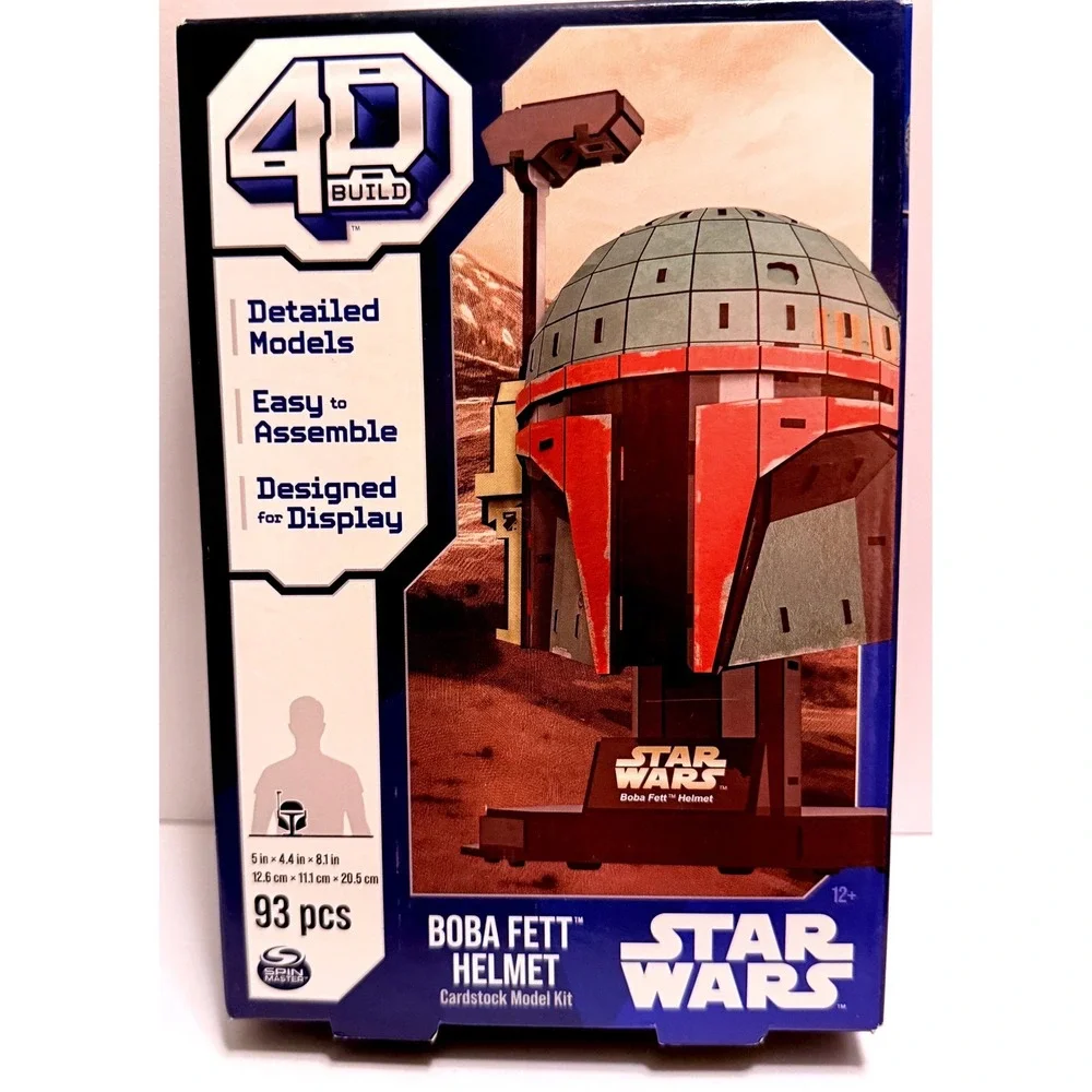 4D Build Star Wars Boba Fett Helmet 3D Model Kit Unisex OS Green NEW